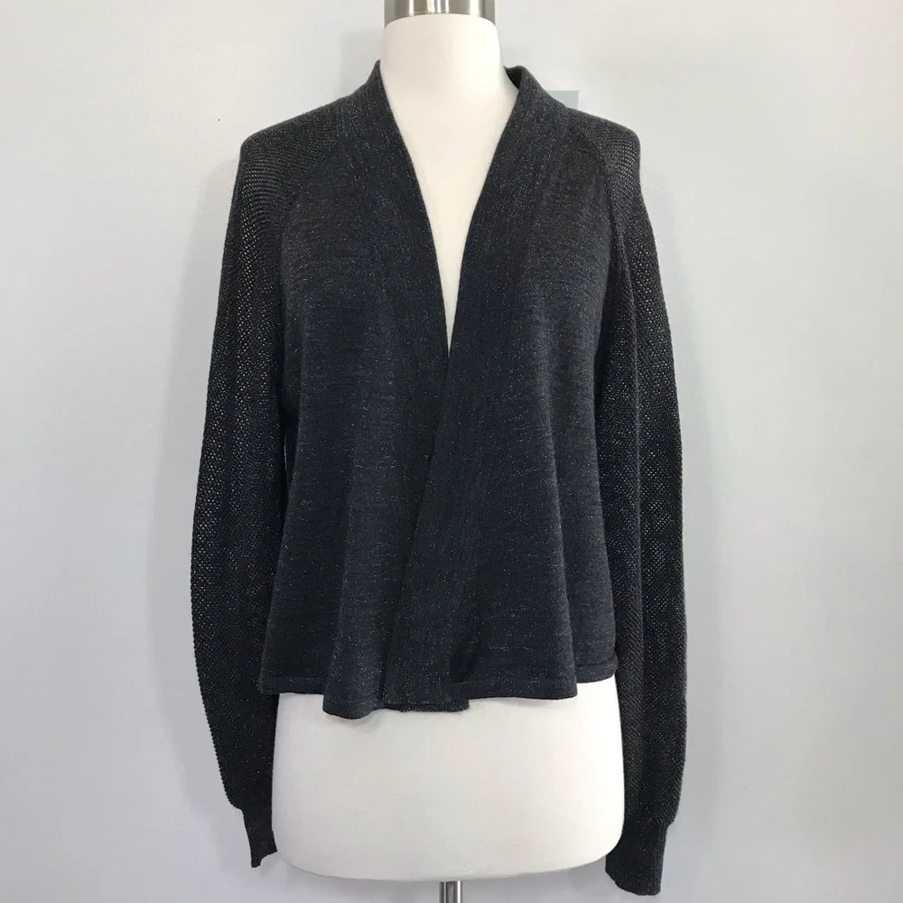 Eileen Fisher Shimmering Fine Merino Wool Cardigan